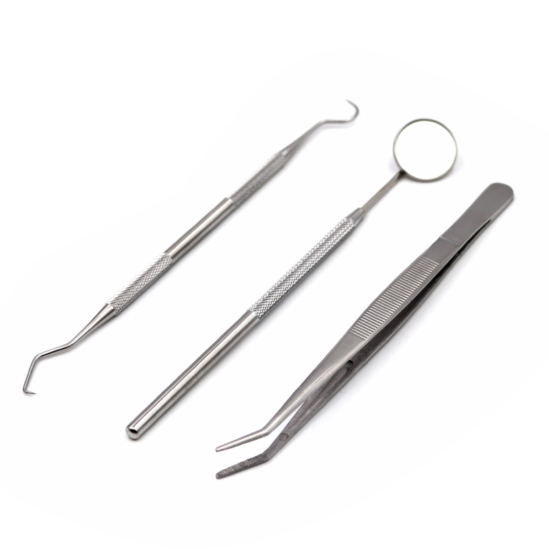 Dental Mirror Probe - เครื่องมือทันตกรรมทันตแพทย์ชุดฟันอุปกรณ์ทำความสะอาดกระจกตะขอตรวจบาดแผล Pick Tweezer ชุดทันตกรรมทันตแพทย์เตรียมเครื่องมือ