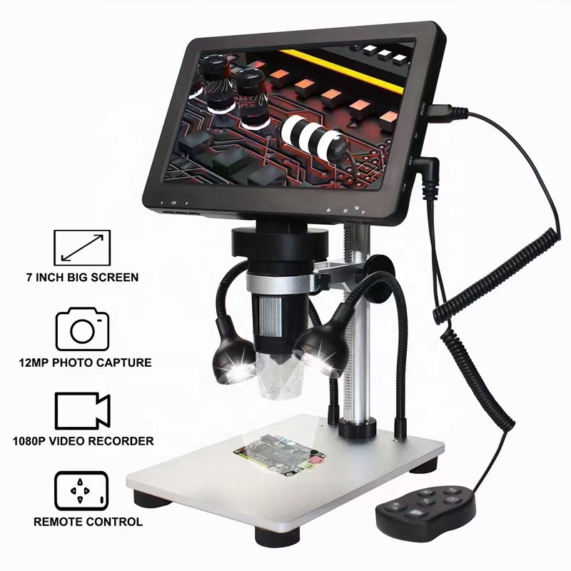 Digital Microscope - กล้องจุลทรรศน์ดิจิตอลขนาด 7 นิ้ว 1600X แบบพกพา พร้อมไฟ