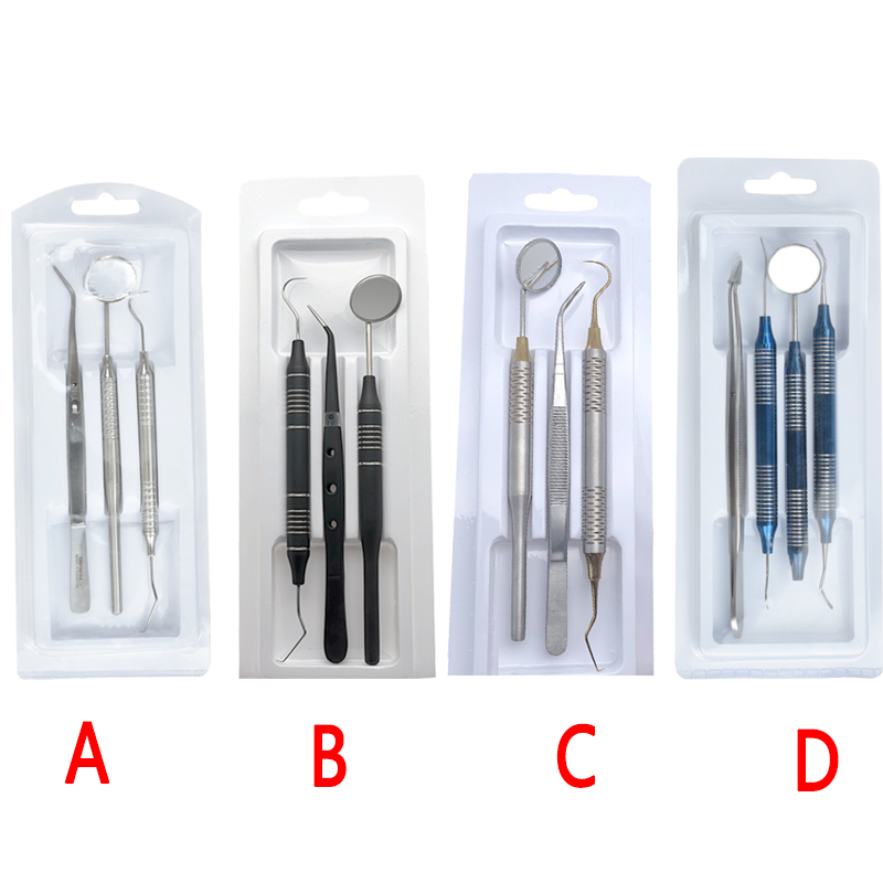 Dental Mirror Probe - ทันตกรรมชุดทําความสะอาดช่องปาก Scraper กระจก Scaler ชุด Plaque