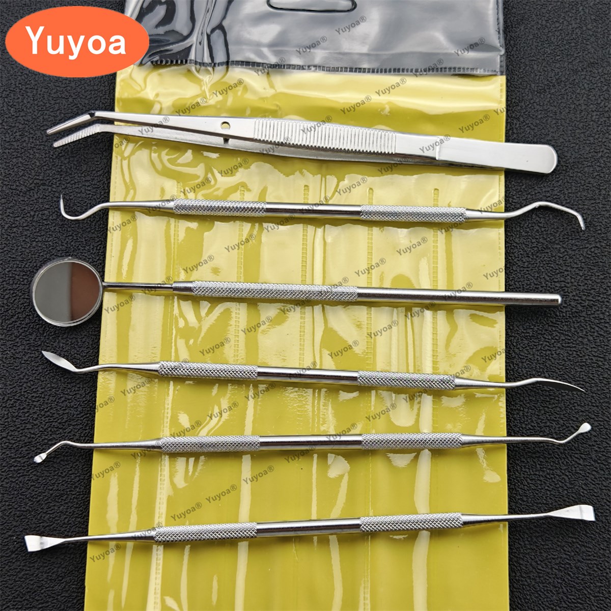 Dental Mirror Probe - ชุดอุปกรณ์ทำฟัน 5 x 6 ชิ้น/ชุด กระจกตรวจฟัน