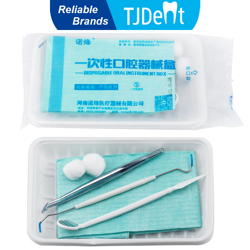 Dental Mirror Probe - TJDent ทิ้งทันตกรรมเครื่องมือกล่อง Probe Tweezer กระจกผ้าฝ้ายผ้าพันคอฟันตกรรมสุขอนามัยเครื่องมือ