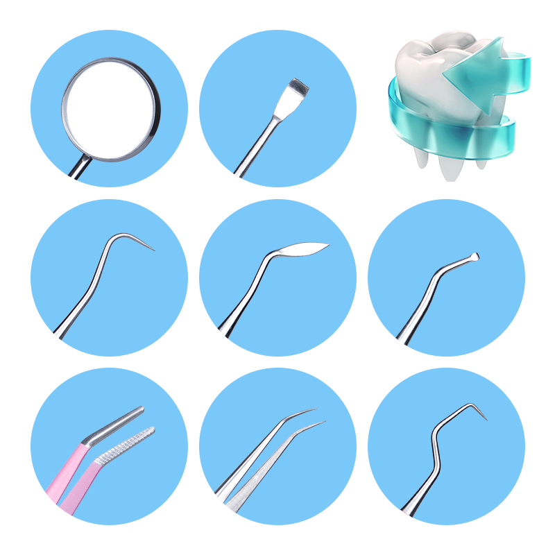 1 PC สีชมพูทันตกรรมแหนบ Probe  - Dental Mirror Probe บทวิจารณ์และราคา