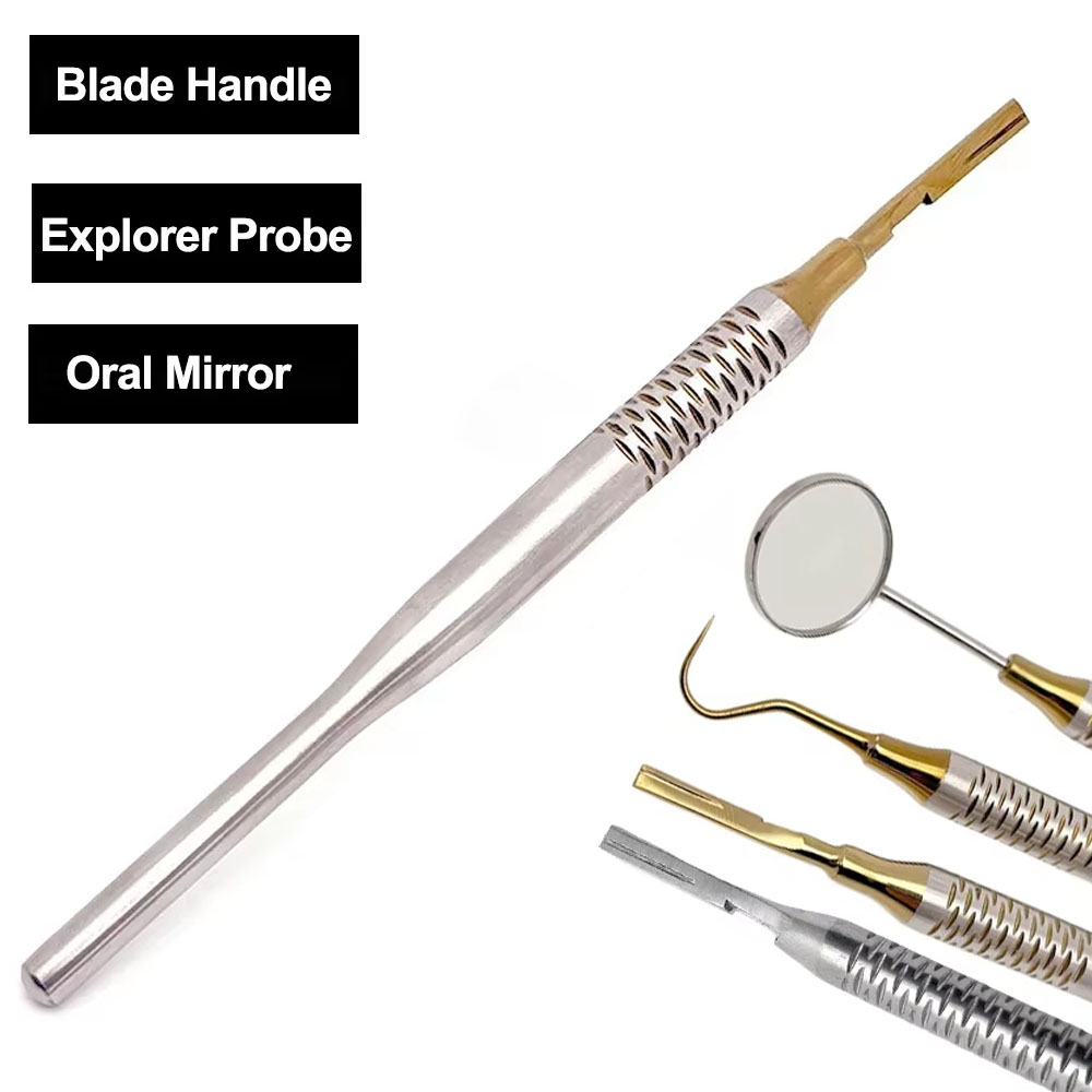 1 PC สแตนเลสสตีลทันตกรรมกระจก  - Dental Mirror Probe บทวิจารณ์และราคา