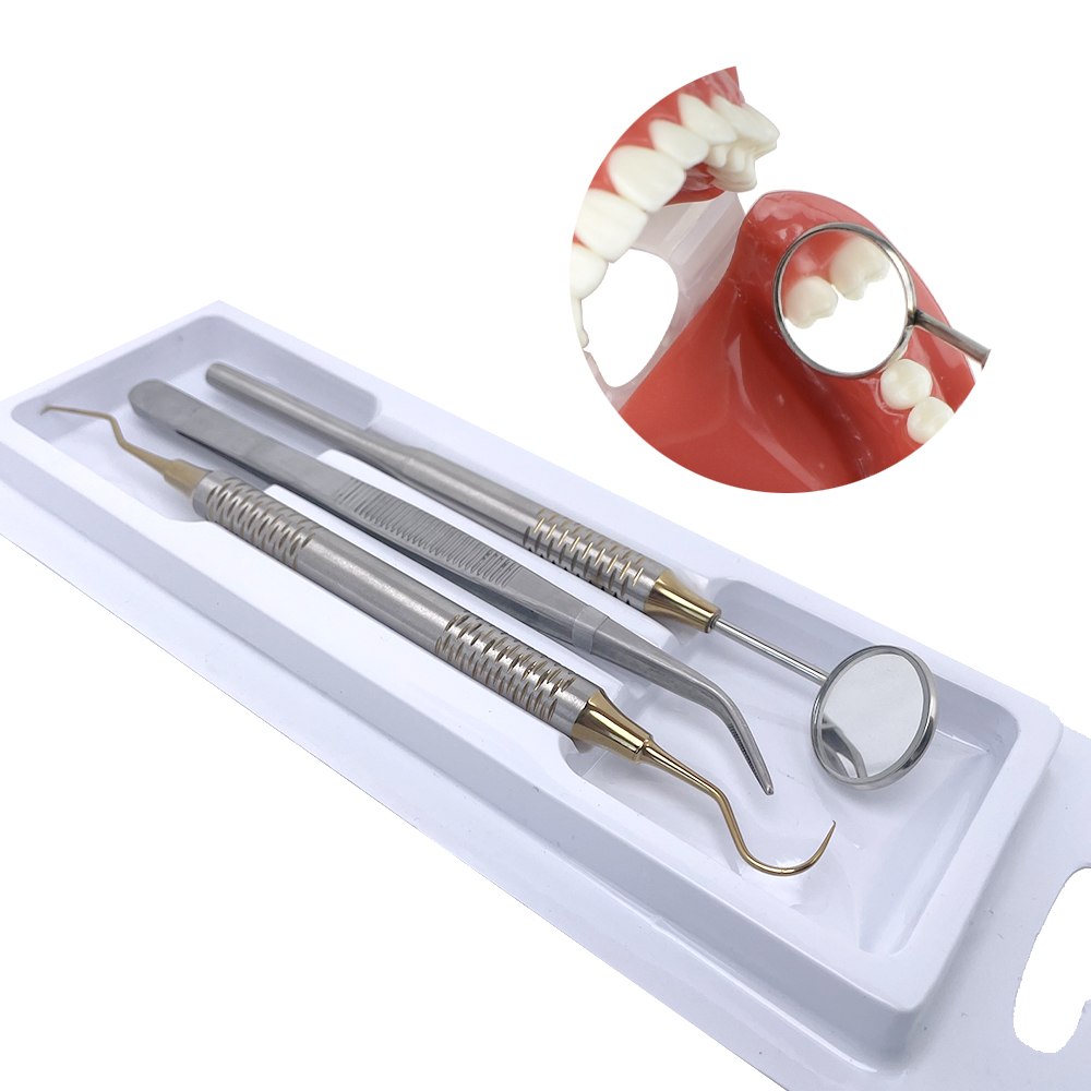 3 ชิ้น/เซ็ตกระจกทันตกรรมชุดกระ - Dental Mirror Probe บทวิจารณ์และราคา