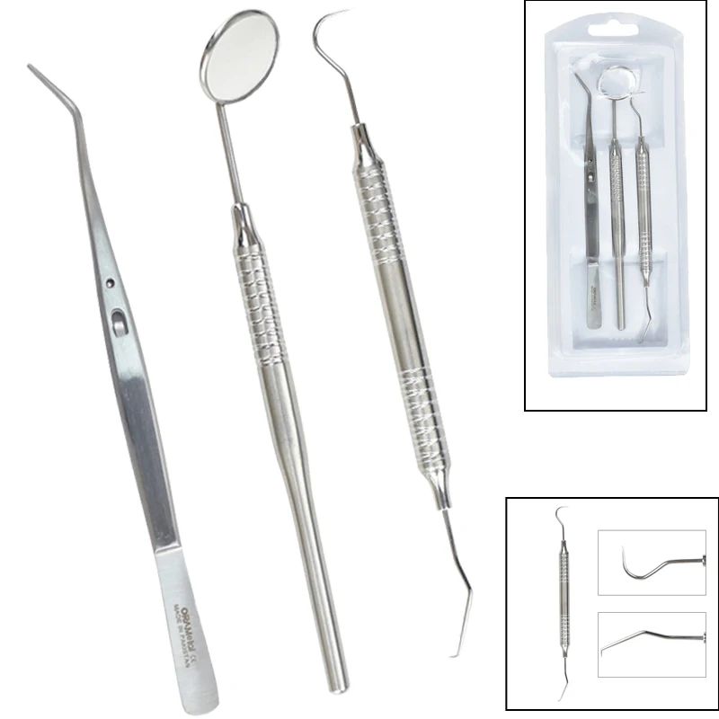 ชุดอุปกรณ์ทำความสะอาดฟัน 3 ชิ้ - Dental Mirror Probe บทวิจารณ์และราคา